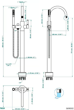 ESTRELA - Free-standing bath/shower mixer by THG Paris - view 3